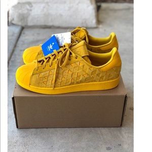 Yellow suede adidas